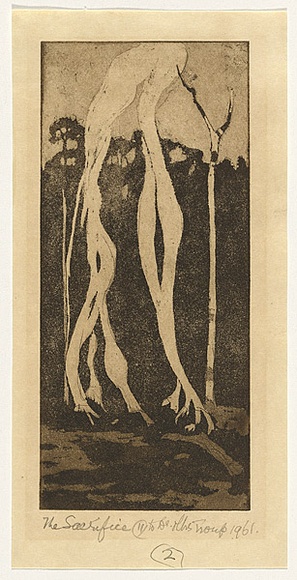 Title: b'The Sacrifice' | Date: 1914 | Technique: b'etching and aquatint, printed in warm black ink, from one plate'