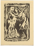 Title: (The visitation) | Date: (1938) | Technique: ink wash (print from lino block)