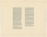 Title: text by Ian Burn | Date: 1968 | Technique: offset-lithograph, printed in black ink, from one plate
