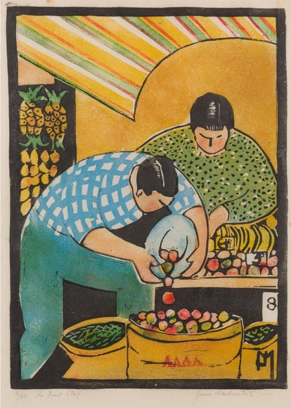 Artist: Mackintosh, Jessie. | Title: The fruit stall. | Date: 1936 (exhibited)