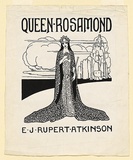 Title: b'title page proof for Queen Rosamond' | Date: 1922 | Technique: b'lineblock, printed in black ink, from one block'