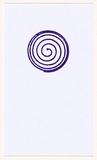 Title: not titled [purple stamp of large spiral] | Date: 2007 | Technique: hand-stamped postcard