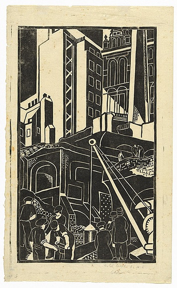 Artist: b'Weitzel, Frank.' | Title: b'Hotel Cecil' | Date: c.1930 | Technique: b'linocut, printed in black ink, from one block' Artist: b'Weitzel, Frank.' | Title: b'Hotel Cecil' | Date: c.1930 | Technique: b'linocut, printed in black ink, from one block'