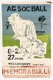 Artist: b'ME POSTER CO' | Title: b'A G SOC Ball' | Technique: b'screenprint, printed in colour, from multiple stencils'