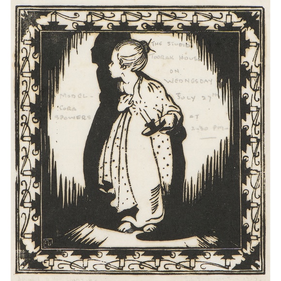 Artist: Spowers, Ethel. | Title: Afraid of the dark. | Date: 1927 | Technique: woodcut, printed in black ink, from one block