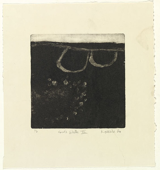 Title: bGod's walk III | Date: 1964 | Technique: b'etching and aquatint, printed in black ink with plate-tone, from two plates'