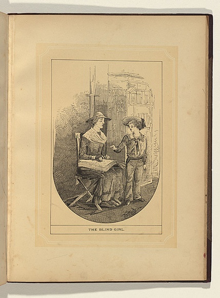 Artist: b'Whitelocke, Nelson P.' | Title: b'The blind girl.' | Date: 1885 | Technique: b'lithograph, printed in colour, from two stones' Artist: b'Whitelocke, Nelson P.' | Title: b'The blind girl.' | Date: 1885 | Technique: b'lithograph, printed in colour, from two stones'