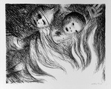 Artist: BOYD, Arthur | Title: The ordeal by fire. | Date: (1965) | Technique: lithograph, printed in black ink, from one plate | Copyright: Reproduced with permission of Bundanon Trust
