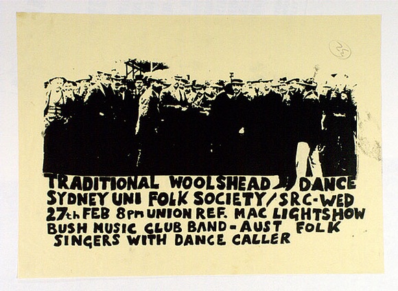 Artist: b'Burns, Tim.' | Title: b'Traditional Woolshed Dance.' | Technique: b'screenprint, printed in colour, from multiple stencils' Artist: b'Burns, Tim.' | Title: b'Traditional Woolshed Dance.' | Technique: b'screenprint, printed in colour, from multiple stencils'