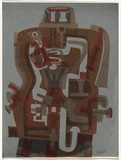 Title: Study for 'A man of few words' | Date: 1963 | Technique: screenprint, printed in colour, from multiple stencils
