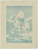 Artist: Calvert, Samuel. | Title: The prospector. | Date: 1883 | Technique: wood-engraving, printed in blue ink, from one block
