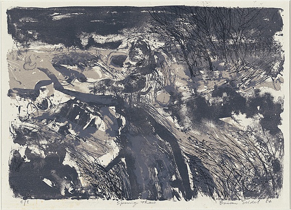 Artist: b'Seidel, Brian' | Title: b'Spring thaw' | Date: 1964 | Technique: b'lithograph, printed in colour, from multiple stones' | Copyright: b'This work appears on screen courtesy of the artist and copyright holder' Artist: b'Seidel, Brian' | Title: b'Spring thaw' | Date: 1964 | Technique: b'lithograph, printed in colour, from multiple stones' | Copyright: b'This work appears on screen courtesy of the artist and copyright holder'