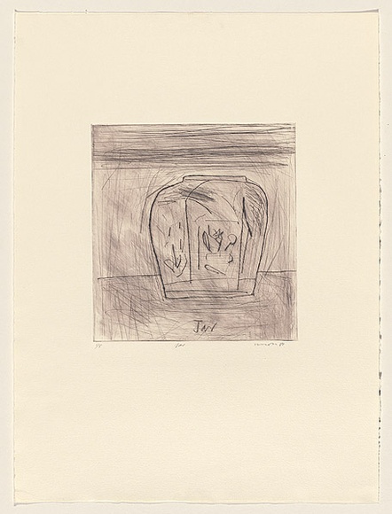 Title: b'Jar' | Date: 1981 | Technique: b'drypoint, printed in black ink, from one perspex plate'