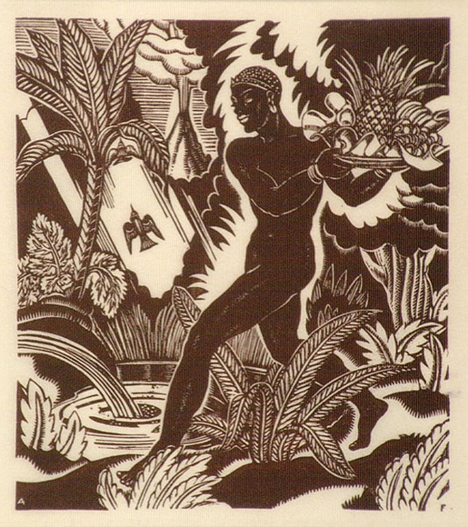Artist: b'FEINT, Adrian' | Title: b'The offering - Bali.' | Date: 1941 | Technique: b'wood-engraving, printed in black ink, from one block' | Copyright: b'Courtesy the Estate of Adrian Feint' Artist: b'FEINT, Adrian' | Title: b'The offering - Bali.' | Date: 1941 | Technique: b'wood-engraving, printed in black ink, from one block' | Copyright: b'Courtesy the Estate of Adrian Feint'