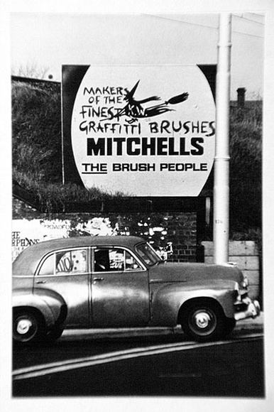Artist: b'COX, Mary' | Title: b'Postcard: Graffiti Brushes, Melbourne.' | Date: 1985 | Technique: b'photo-offset-lithograph' Artist: b'COX, Mary' | Title: b'Postcard: Graffiti Brushes, Melbourne.' | Date: 1985 | Technique: b'photo-offset-lithograph'