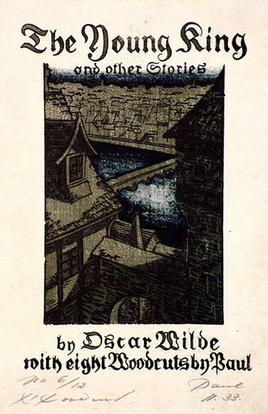 Artist: b'Haefliger, Paul.' | Title: b'Bookplate: (Frontispiece) The Young King and other stories' | Date: 1931-33 | Technique: b'woodcut, printed in colour, from multiple blocks' Artist: b'Haefliger, Paul.' | Title: b'Bookplate: (Frontispiece) The Young King and other stories' | Date: 1931-33 | Technique: b'woodcut, printed in colour, from multiple blocks'
