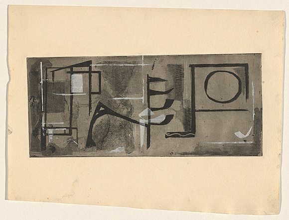 Title: b'Surfaces No.1' | Date: c. 1960 | Technique: b'soft-ground etching, printed in black ink, from one plate; screenprint, printed in white ink, from one stencil'