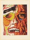 Artist: ARNOLD, Raymond | Title: Self-portrait | Date: 1987 | Technique: photo-screenprint, printed in colour, from multiple stencils | Copyright: © Courtesy of the artist and Anna Schwartz Gallery
