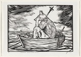 Title: b'The theological basis of colonial genocide' | Date: 2008 | Technique: b'linocut, printed in black ink, from one block'