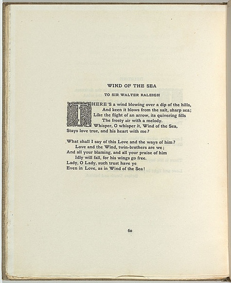 Artist: b'LINDSAY, Lionel' | Title: b'Wind of the sea.' | Date: 1911 | Technique: b'letterpress text, printed in black ink,' | Copyright: b'Courtesy of the National Library of Australia' Artist: b'LINDSAY, Lionel' | Title: b'Wind of the sea.' | Date: 1911 | Technique: b'letterpress text, printed in black ink,' | Copyright: b'Courtesy of the National Library of Australia'