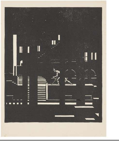 Artist: Waller, M. Napier. | Title: The labyrinth. | Date: 1932 | Technique: linocut, printed in black ink, from one block