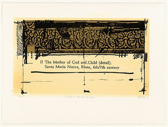 Artist: b'PACOT, Tony' | Title: b'The mother of God and child detail' | Date: 1988 | Technique: b'screenprint, printed colour, from multiple screens' Artist: b'PACOT, Tony' | Title: b'The mother of God and child detail' | Date: 1988 | Technique: b'screenprint, printed colour, from multiple screens'