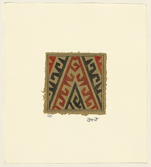 Title: b'Kait krek [Hook and cross]' | Date: 2007 | Technique: b'engraving, printed in colour, from two copper plates'