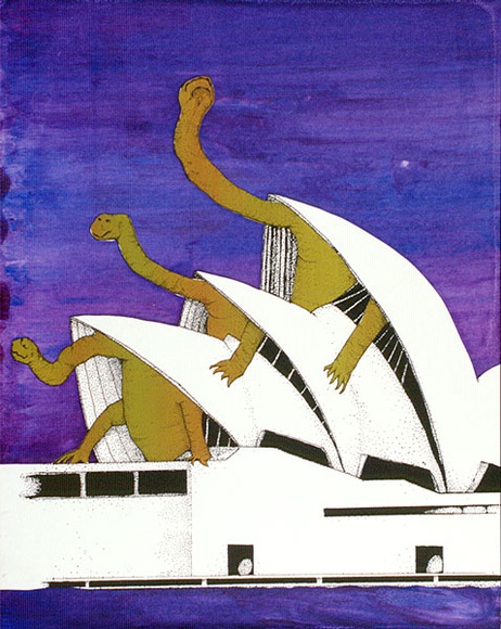 Artist: b'Dixon, Peter.' | Title: b'Tortoise house' | Date: 1976 | Technique: b'screenprint, printed in colour, from three stencils' Artist: b'Dixon, Peter.' | Title: b'Tortoise house' | Date: 1976 | Technique: b'screenprint, printed in colour, from three stencils'