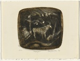 Artist: NICOLSON, Noel | Title: Scapegoat | Date: 1994 | Technique: lithograph, printed in black and brown ink, from two stones