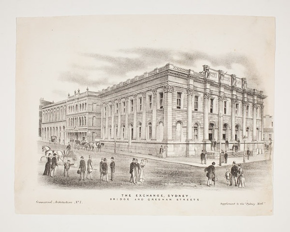 Title: b'General stores. York and Barrack Streets, west Sydney' | Date: c.1880s | Technique: b'lithograph, printed in black ink, from one stone [or plate]'
