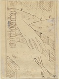 Artist: Simon, Bruno. | Title: ... and thrown back again. | Date: 1941 | Technique: monotype, printed in brown ink, from one plate