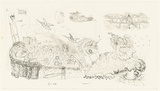 Artist: b'COLEING, Tony' | Title: b'Duck!' | Date: 1992 | Technique: b'lithograph, printed in black ink, from one stone [or plate]'