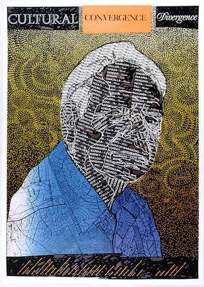 Artist: b'ARNOLD, Raymond' | Title: b'Cultural convergence divergence, Jack Davis.' | Date: 1988 | Technique: b'screenprint, printed in colour, from five stencils' Artist: b'ARNOLD, Raymond' | Title: b'Cultural convergence divergence, Jack Davis.' | Date: 1988 | Technique: b'screenprint, printed in colour, from five stencils'