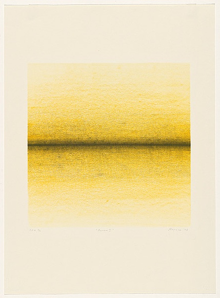 Artist: b'Maguire, Tim.' | Title: b'Horizon I' | Date: 1993 | Technique: b'lithograph, printed in colour, from multiple plates' | Copyright: b'\xc2\xa9 Tim Maguire' Artist: b'Maguire, Tim.' | Title: b'Horizon I' | Date: 1993 | Technique: b'lithograph, printed in colour, from multiple plates' | Copyright: b'\xc2\xa9 Tim Maguire'