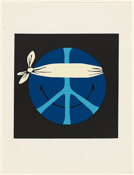 Artist: b'Breen, Len.' | Title: b'Blind peace (A decorative poster)' | Date: October 1974 | Technique: b'screenprint, printed in colour inks, from four stencils'