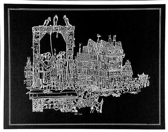 Artist: b'de Kesler, Thomas.' | Title: b'The execution.' | Date: 1968 | Technique: b'xerography, printed in white ink' | Copyright: b'\xc2\xa9 Thomas de Kessler' Artist: b'de Kesler, Thomas.' | Title: b'The execution.' | Date: 1968 | Technique: b'xerography, printed in white ink' | Copyright: b'\xc2\xa9 Thomas de Kessler'
