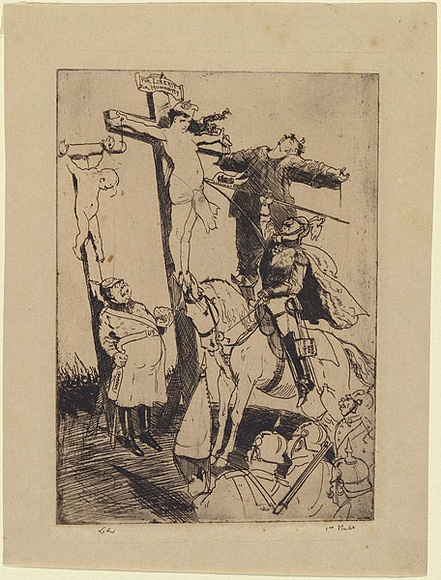 Artist: b'LINDSAY, Lionel' | Title: b'The martyrdom of Belgium.' | Date: 1914 | Technique: b'etching, printed in brown ink, from one plate' | Copyright: b'Courtesy of the National Library of Australia' Artist: b'LINDSAY, Lionel' | Title: b'The martyrdom of Belgium.' | Date: 1914 | Technique: b'etching, printed in brown ink, from one plate' | Copyright: b'Courtesy of the National Library of Australia'