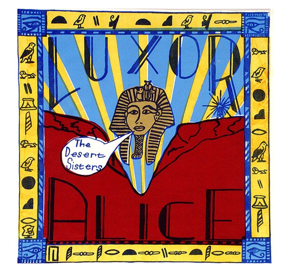 Artist: b'Cook, Maureen.' | Title: b'The desert sisters, Luxor, Alice.' | Date: 1985 | Technique: b'screenprint, printed in colour, from multiple stencils' Artist: b'Cook, Maureen.' | Title: b'The desert sisters, Luxor, Alice.' | Date: 1985 | Technique: b'screenprint, printed in colour, from multiple stencils'
