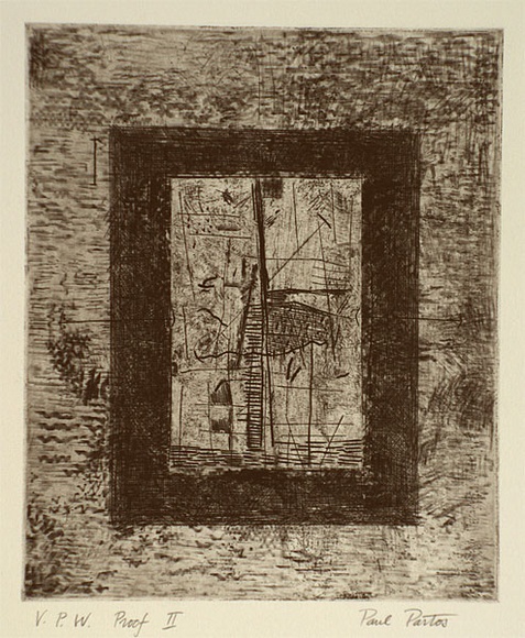 Artist: b'Partos, Paul.' | Title: b'Untitled C #7' | Date: c.1988 | Technique: b'etching, printed in black ink, from one plate' Artist: b'Partos, Paul.' | Title: b'Untitled C #7' | Date: c.1988 | Technique: b'etching, printed in black ink, from one plate'