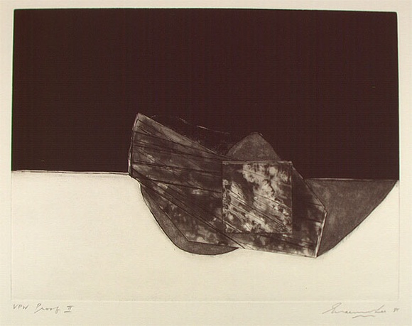 Artist: b'Lee, Graeme.' | Title: b'Untitled II' | Date: 1985 | Technique: b'etching, printed in black ink, from multiple plates' Artist: b'Lee, Graeme.' | Title: b'Untitled II' | Date: 1985 | Technique: b'etching, printed in black ink, from multiple plates'