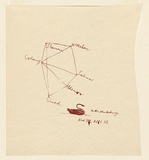 Title: b'To the Hawkesbury.' | Date: 1976 | Technique: b'screenprint, printed in red ink, from one stencil'