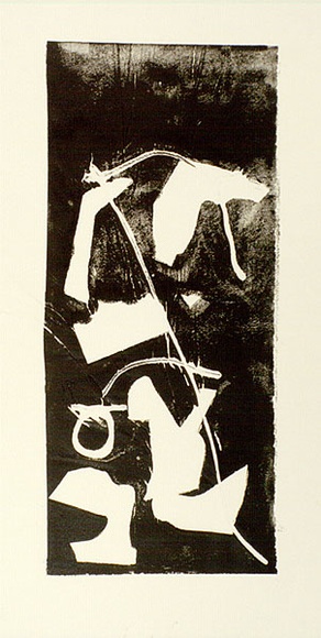 Artist: b'Allen, Joyce.' | Title: b'(Patterns).' | Date: (1987) | Technique: b'collograph printed in black ink, from one block' Artist: b'Allen, Joyce.' | Title: b'(Patterns).' | Date: (1987) | Technique: b'collograph printed in black ink, from one block'