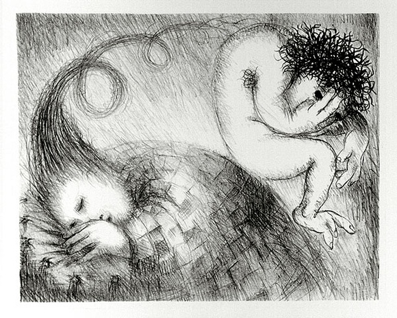 Artist: b'BOYD, Arthur' | Title: b'St Francis when young dreaming of a hunchback.' | Date: (1965) | Technique: b'lithograph, printed in black ink, from one plate' | Copyright: b'Reproduced with permission of Bundanon Trust' Artist: b'BOYD, Arthur' | Title: b'St Francis when young dreaming of a hunchback.' | Date: (1965) | Technique: b'lithograph, printed in black ink, from one plate' | Copyright: b'Reproduced with permission of Bundanon Trust'