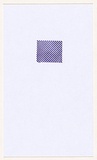 Title: not titled [purple stamp of four squares composed of angular paralell lines] | Date: 2007 | Technique: hand-stamped postcard