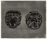 Artist: Fardin, Galliano. | Title: Commission 10: # 4. | Date: 2005 | Technique: linoblock, printed in black ink front and verso, from 1 block