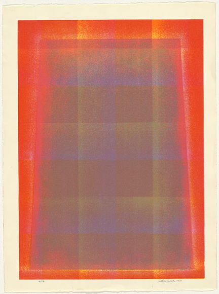Artist: b'WICKS, Arthur' | Title: b'Red wedge' | Date: 1971 | Technique: b'screenprint, printed in colour, from multiple stencils' Artist: b'WICKS, Arthur' | Title: b'Red wedge' | Date: 1971 | Technique: b'screenprint, printed in colour, from multiple stencils'