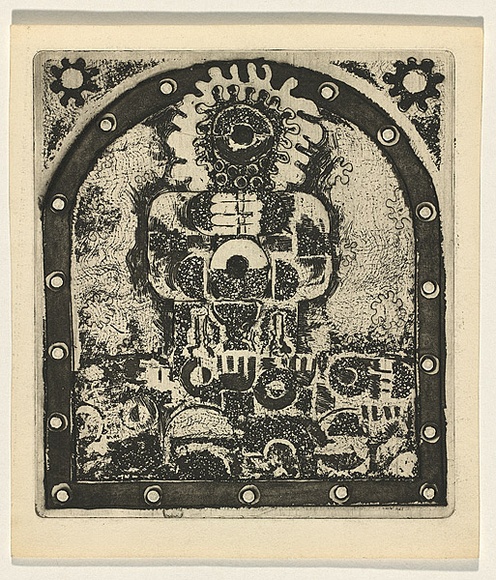 Title: b'Panel for the seven days of creation 4' | Date: c.1965 | Technique: b'etching and aquatint, printed in black ink, from one plate' Title: b'Panel for the seven days of creation 4' | Date: c.1965 | Technique: b'etching and aquatint, printed in black ink, from one plate'