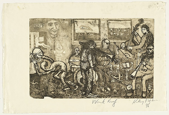 Title: bKalhua, Bailey's Irish, banana, liqueur, cream... or blowjob | Date: 1996 | Technique: b'etching, printed in black ink with plate-tone, from one plate' Title: bKalhua, Bailey's Irish, banana, liqueur, cream... or blowjob | Date: 1996 | Technique: b'etching, printed in black ink with plate-tone, from one plate'