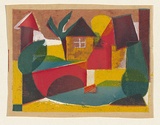 Title: The red bridge | Date: c. 1955 | Technique: screenprint, printed in colour, from multiple stencils