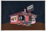 Title: Suburban roadhouse 2 | Date: 2010 | Technique: stencil, sprayed in coloured aerosol paint, from four stencils